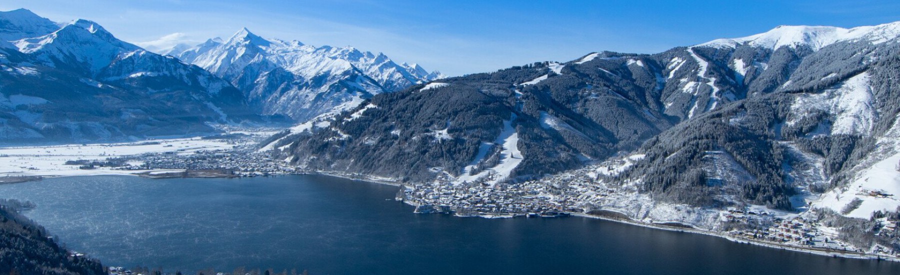 Zell am See winter panorama Zellersee